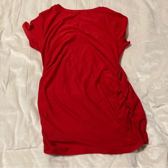 CHRISTMAS MATERNITY TOP "MISTLE TOE" RED  SIZE SMALL NWT - Picture 6 of 6